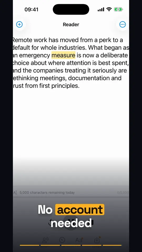 Screenshot 1 di Text Reader Narrator