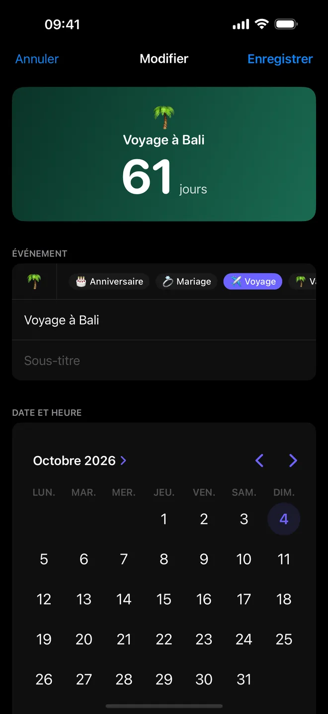 Capture d'écran 3 de Countdown