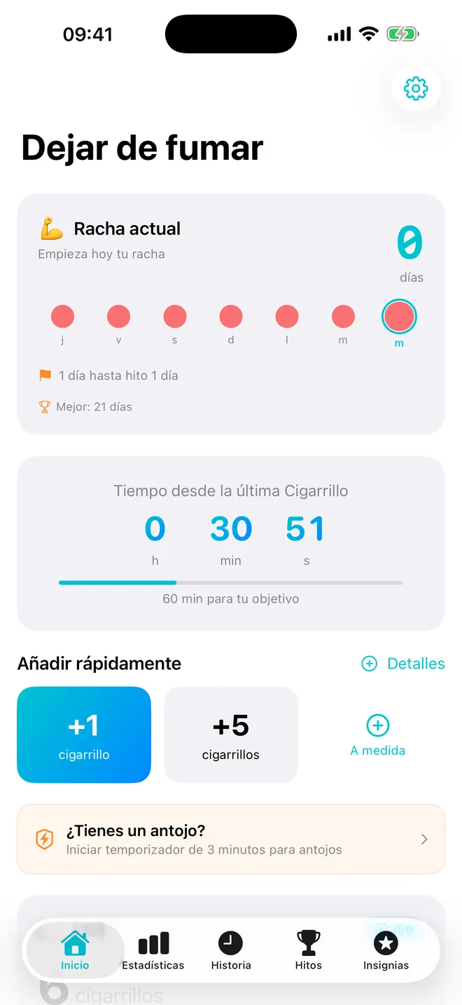 Captura de pantalla 1 de Cigarette & Vape Counter