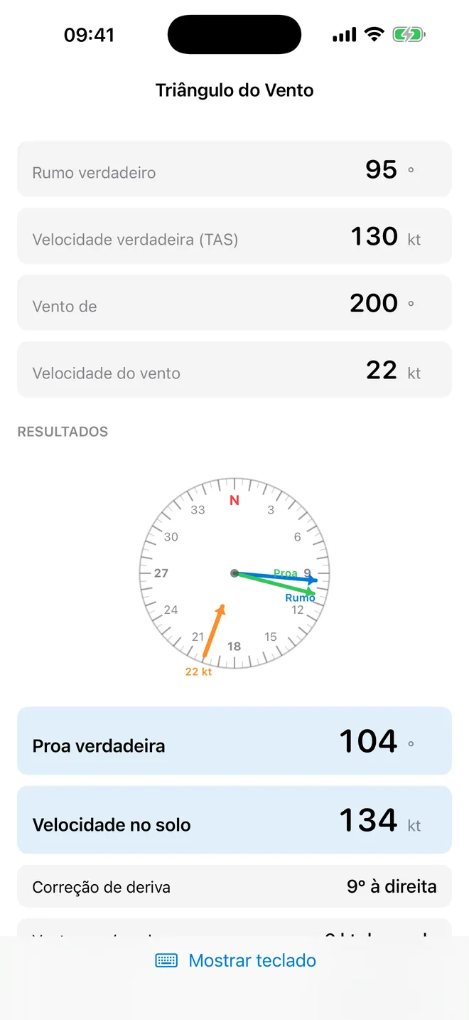 Captura de tela 2 do E6B Calc