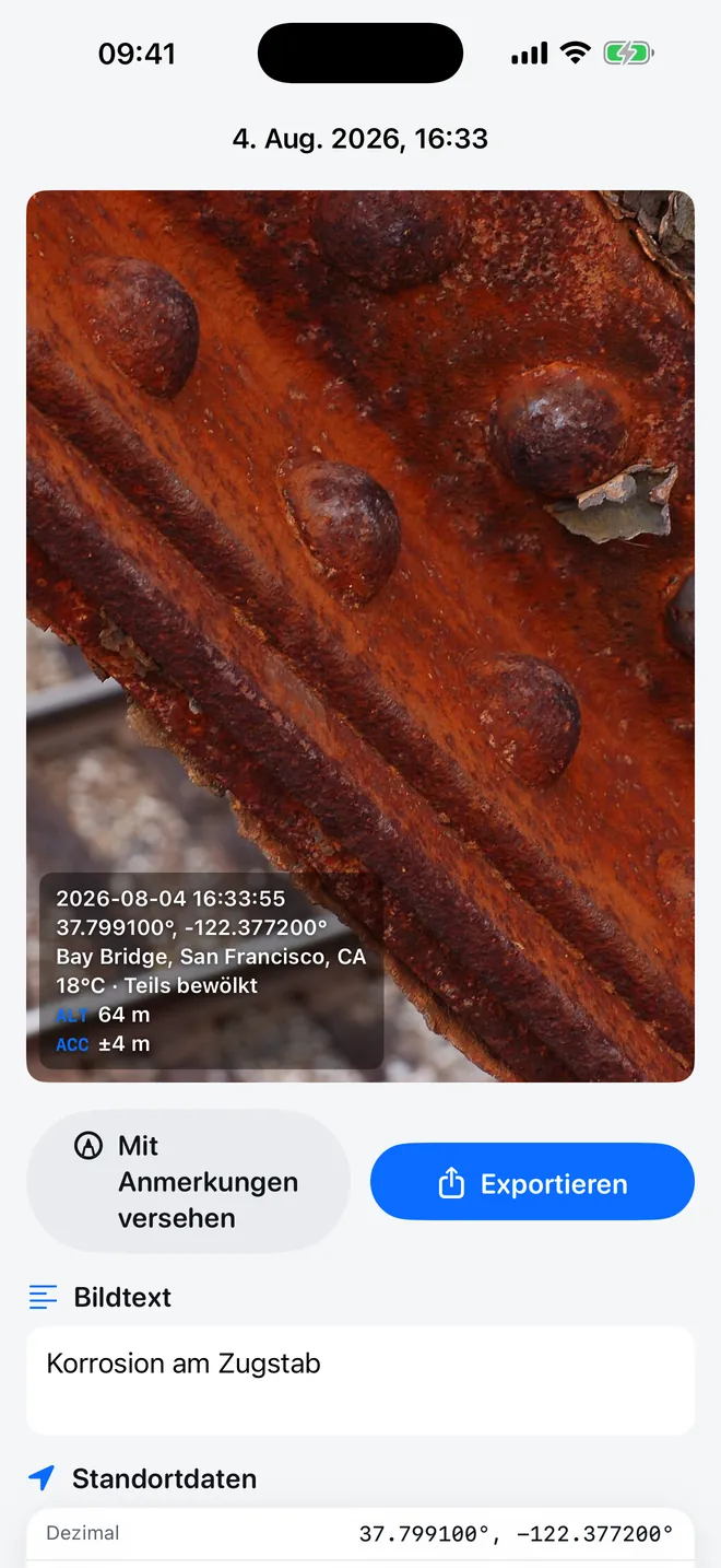 Screenshot 1 von GeoProof