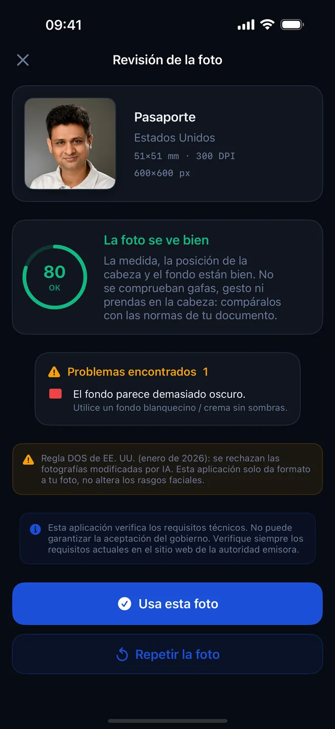 Captura de pantalla 1 de Passport Photo AI