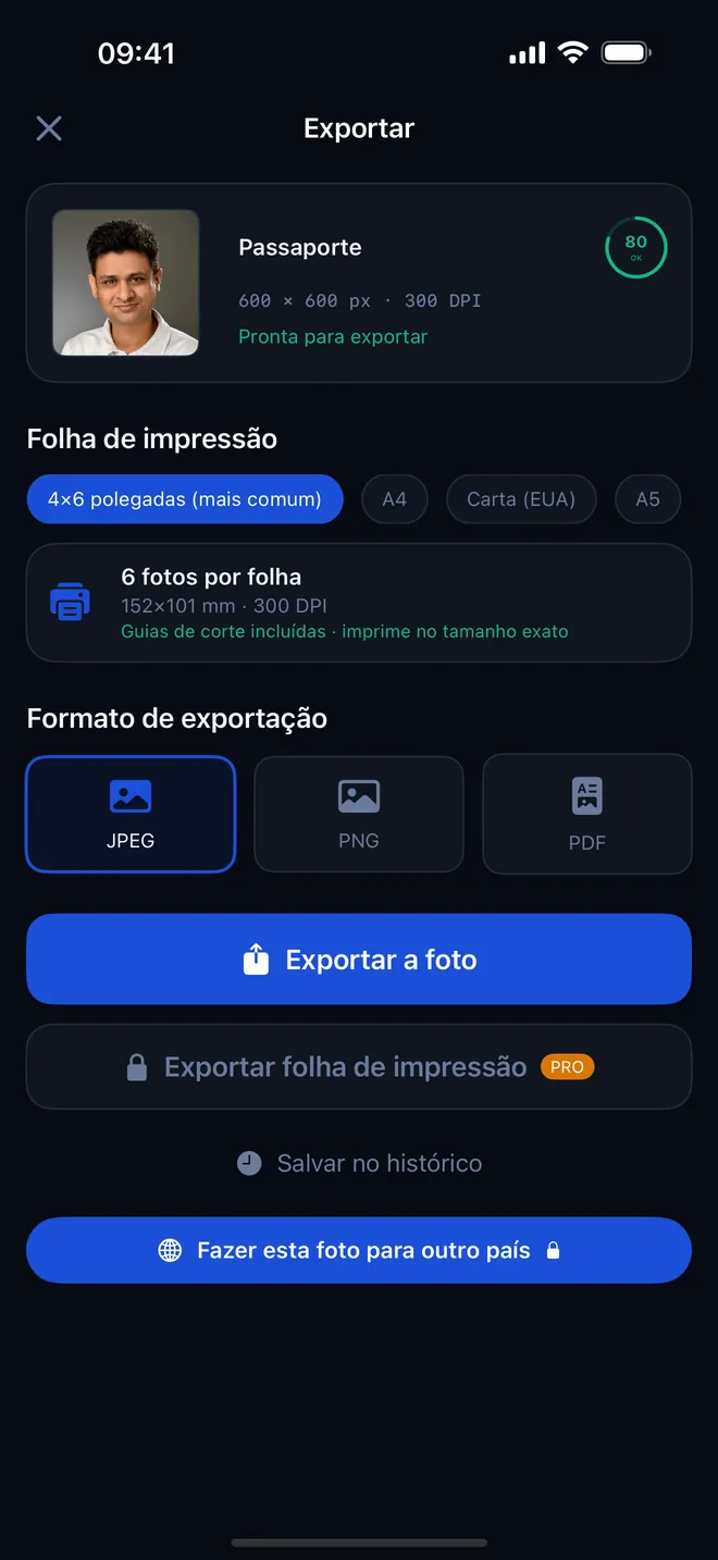 Captura de tela 2 do Passport Photo AI