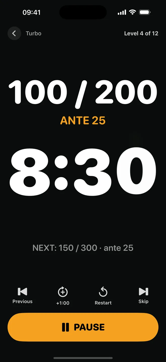 Poker Timer 스크린샷 1