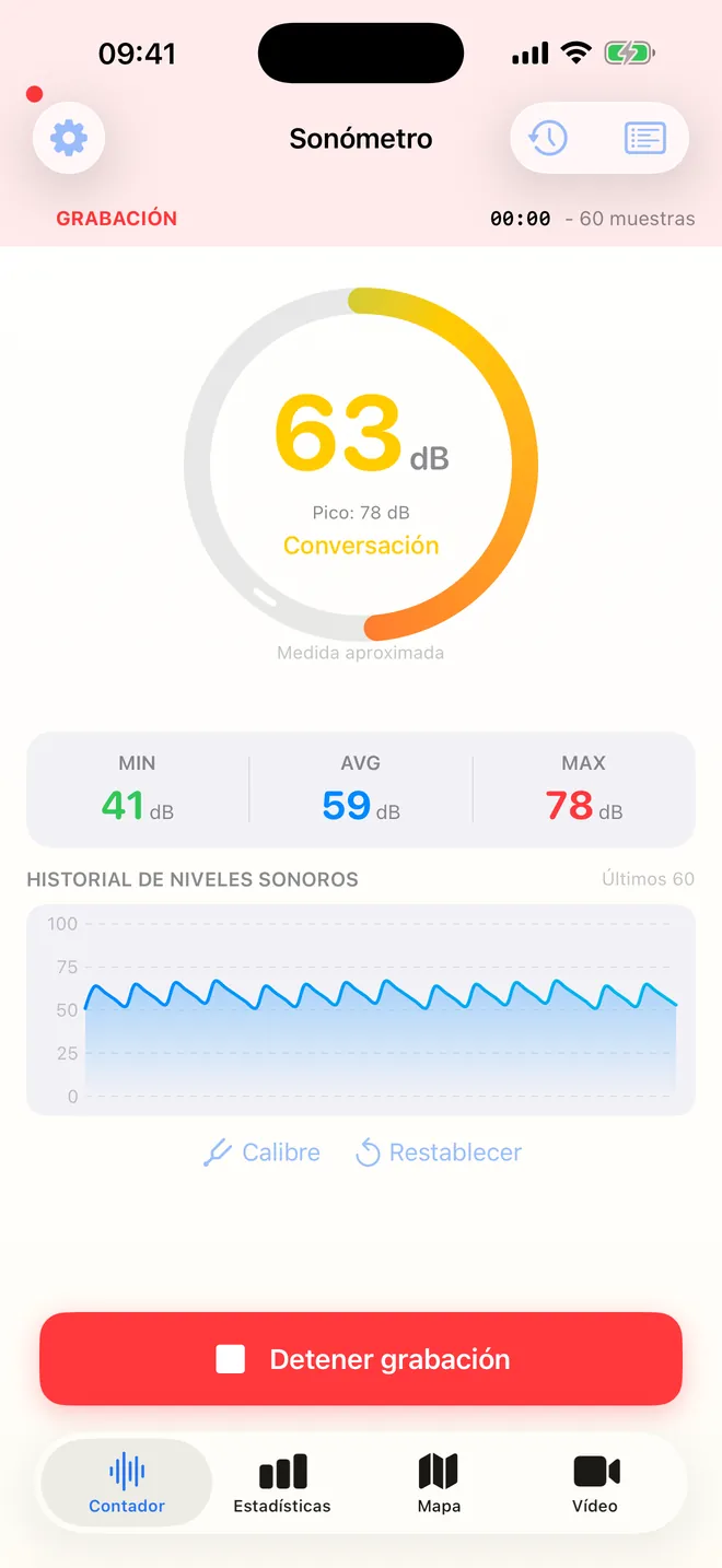 Captura de pantalla 1 de Decibel Sound Meter
