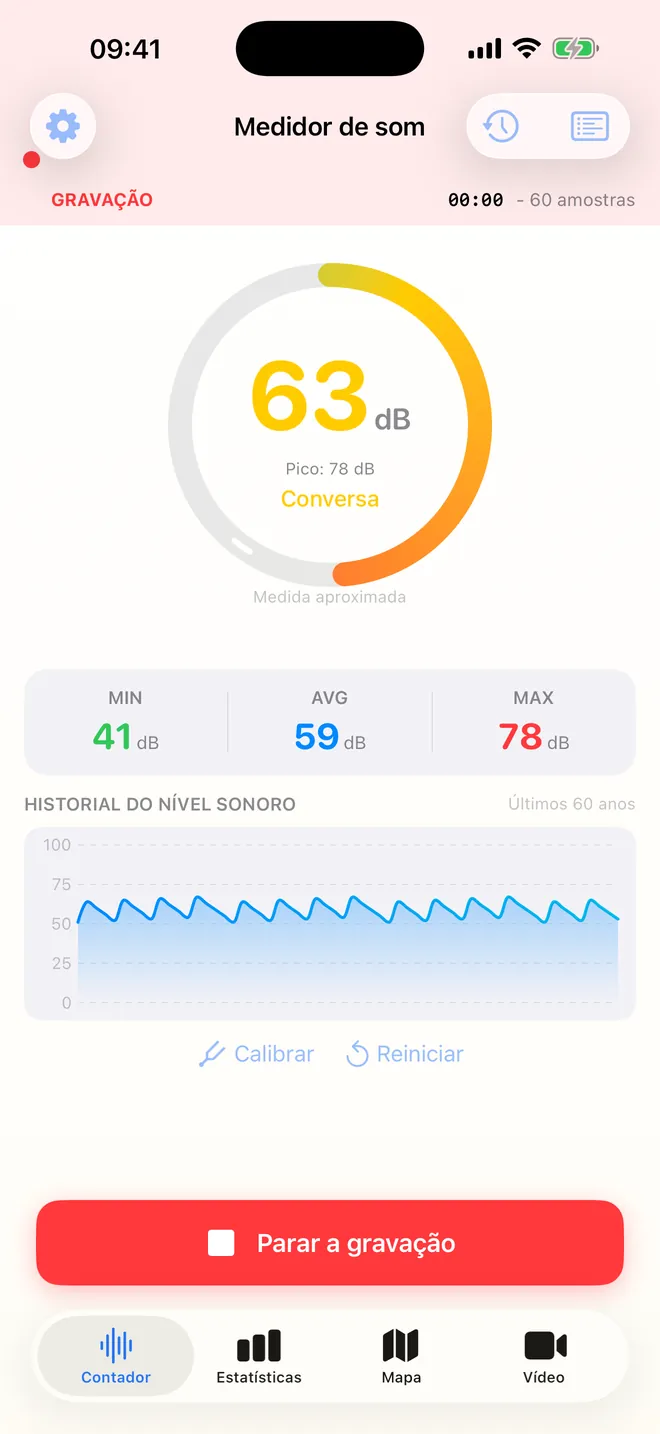 Captura de tela 1 do Decibel Sound Meter