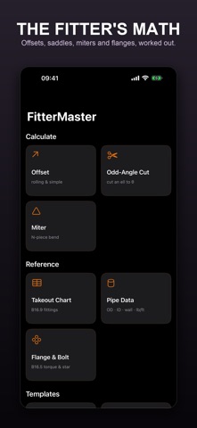 FitterMaster: Pipe Fitter Calc screenshot 1