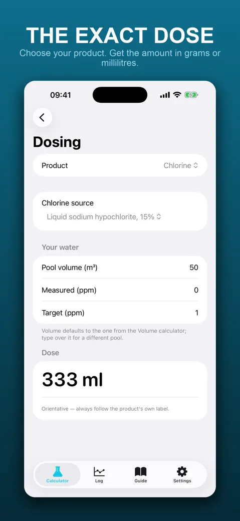 PoolDose: Chlorine & pH screenshot 1