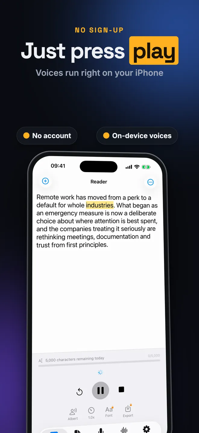 Screenshot 5 di Text Reader Narrator